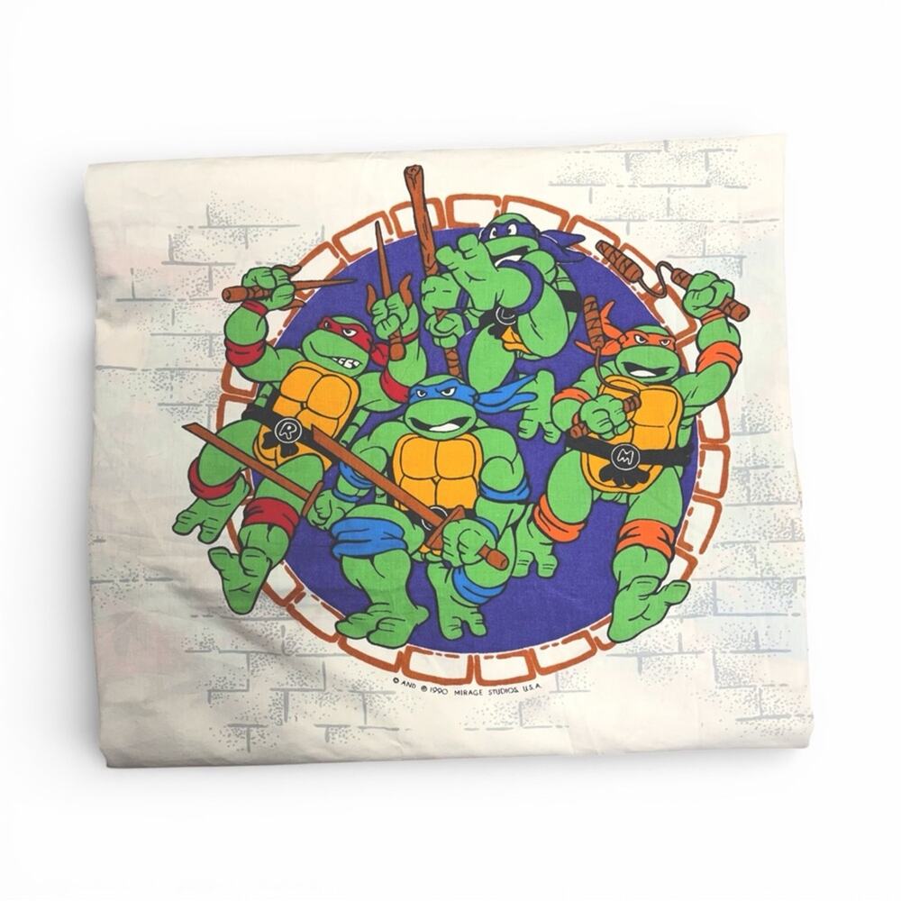 1990 Teenage Mutant Ninja Turtles Flat Sheet - Twin